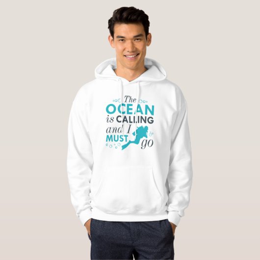 De oceaan roept hoodie (Voorkant volledig)