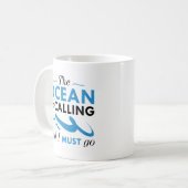 De oceaan roept koffiemok (Voorkant links)