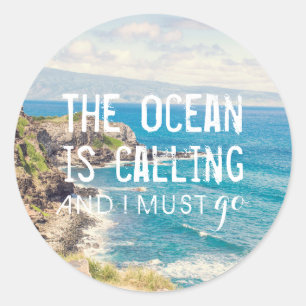 De oceaan roept - Maui Coast STICKER