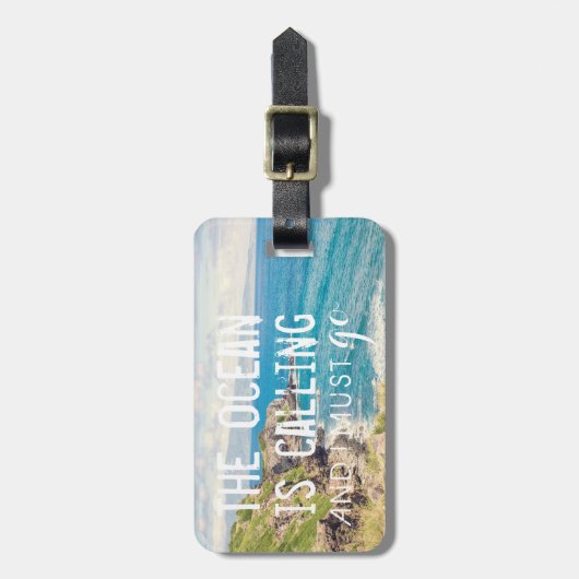 De oceaan roept op tot de kust van Maui | Bagagela Bagagelabel (Voorkant verticaal)