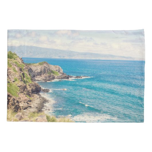 De oceaan roept op tot de kust van Maui | Proefcas Kussensloop (Achterkant)