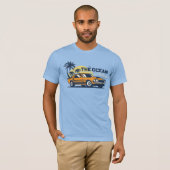 De Oceaan Roept Retro Strandauto Zomer T-shirt (Voorkant volledig)