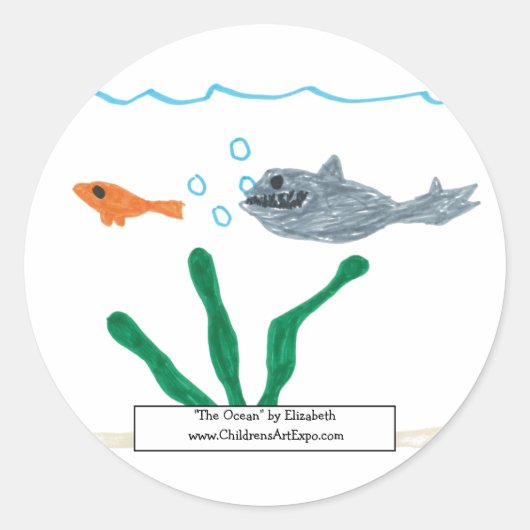 "De oceaan" Stickers (Voorkant)