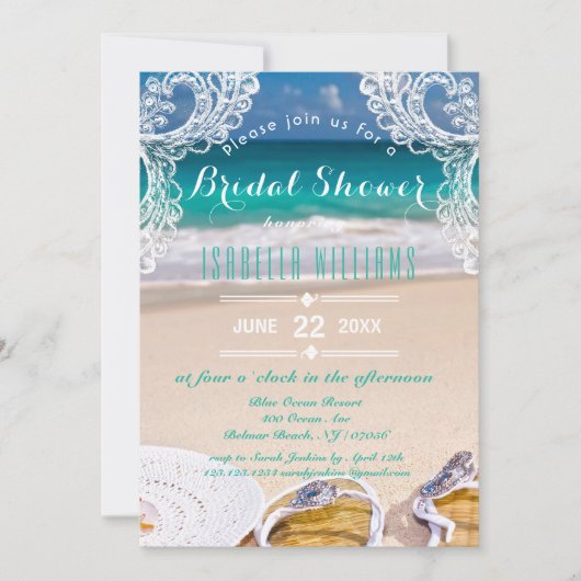 De oceaan Uitnodiging van het Vrijgezellenfeest (Voorkant)