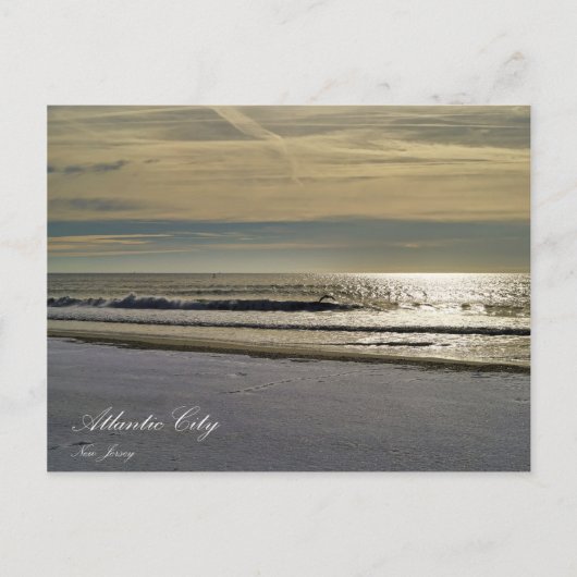 De oceaan van Atlantic City Briefkaart (Voorkant)