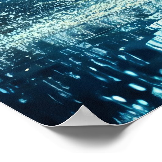 De oceaan van de Bengaalse tijger Splash Run Poster (Hoek)