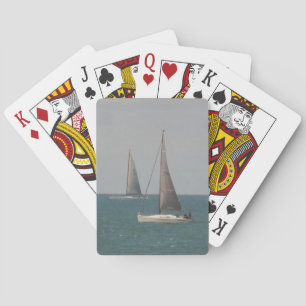 De oceaanblauw verzorgen pokerkaarten