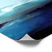 De oceaankool, de Nautical Abstracte Ocean Waves Poster (Hoek)