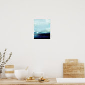 De oceaankool, de Nautical Abstracte Ocean Waves Poster (Keuken)