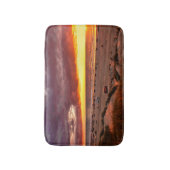 De oceaanzonsondergang met toeschouwers op het str badmat (Voorkant Verticaal)