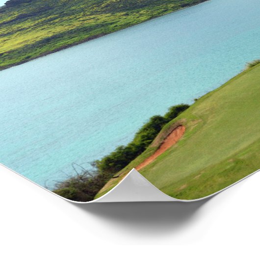 De Ocean Course in Hokuala, Lihue, Kauai, Hawaii Poster (Hoek)