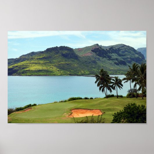 De Ocean Course in Hokuala, Lihue, Kauai, Hawaii Poster (Voorkant)