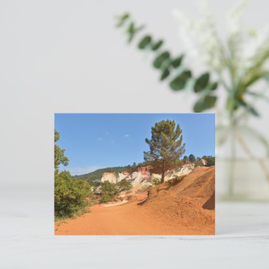 De ochre van Luberon in Frankrijk Briefkaart (Staand voorkant)