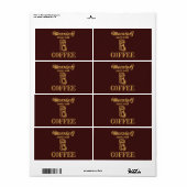 De ochtend begint met koffie etiket (Full Sheet)