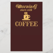 De ochtend begint met koffie flyer (Voorkant)