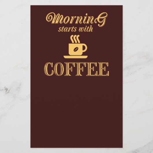 De ochtend begint met koffie flyer (Voorkant)