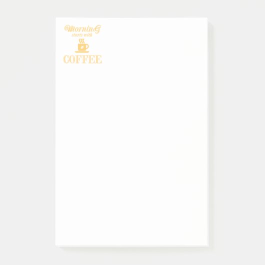 De ochtend begint met koffie post-it® notes (Voorkant)