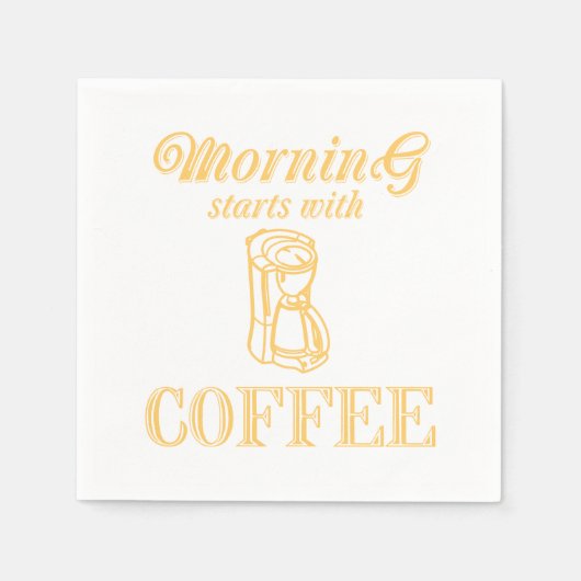 De ochtend begint met koffie servet (Voorkant)