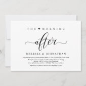 De ochtend erna, bruiloft brunch viering kaart (Voorkant)