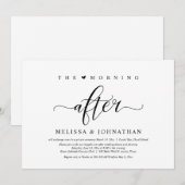 De ochtend erna, bruiloft brunch viering kaart (Voorkant / Achterkant)