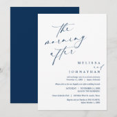 De ochtend erna, bruiloft brunch viering kaart (Voorkant / Achterkant)