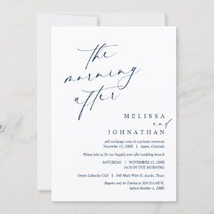 De ochtend erna, bruiloft brunch viering kaart