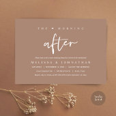 De ochtend erna, bruiloft brunch viering kaart