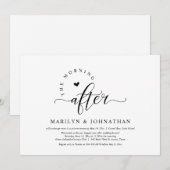 De ochtend erna, bruiloft brunch viering kaart (Voorkant / Achterkant)