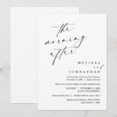 De ochtend erna, bruiloft brunch viering kaart (Voorkant / Achterkant)