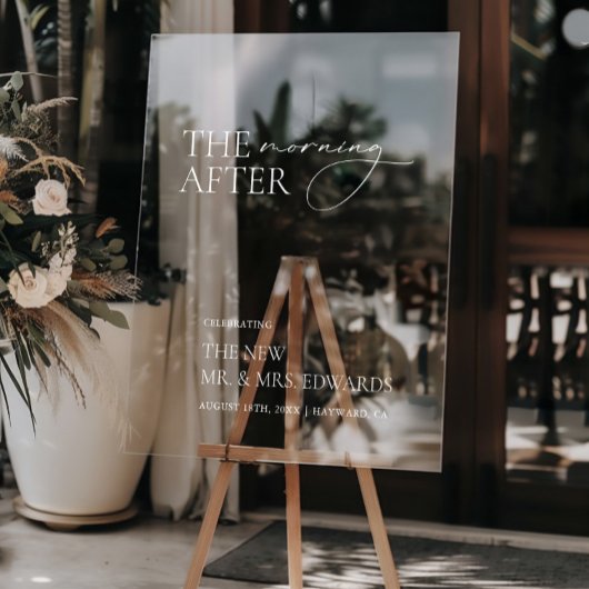 De ochtend erna | Brunch Acryl Welkomstbord Acryl Bord