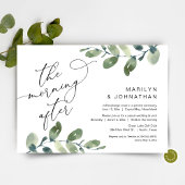 De ochtend erna, Elopement Brunch, Groene decorati Kaart