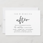 De ochtend erna, feest na de bruiloft kaart (Voorkant)