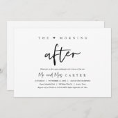 De ochtend erna, feest na de bruiloft kaart (Voorkant / Achterkant)