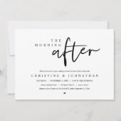 De ochtend erna, feest na de bruiloft kaart (Voorkant)