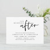 De ochtend erna, feest na de bruiloft kaart (Staand voorkant)