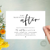 De ochtend erna, feest na de bruiloft kaart