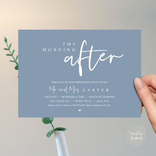 De ochtend erna, feest na de bruiloft kaart