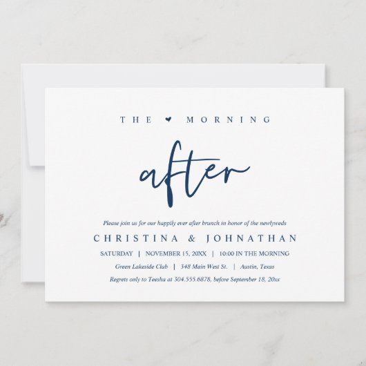 De Ochtend Erna, Happily Ever After Brunch Kaart (Voorkant)