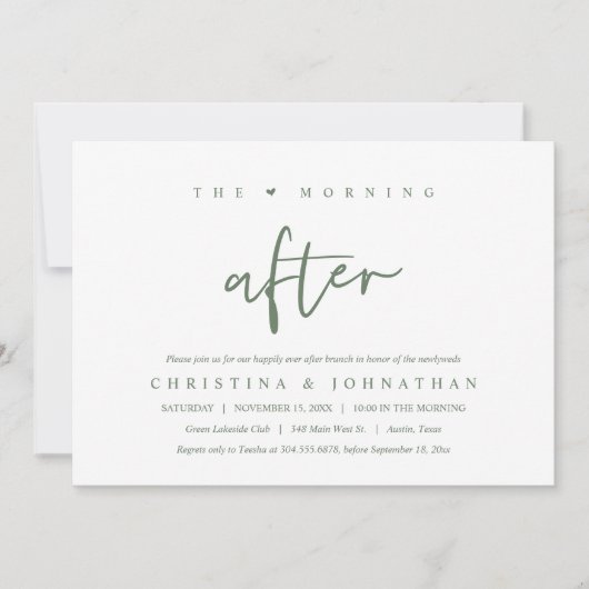 De Ochtend Erna, Happily Ever After Brunch Kaart (Voorkant)