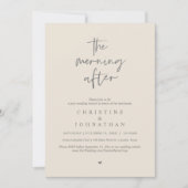 De ochtend erna, moderne post bruiloft brunch kaart (Voorkant)