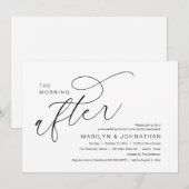 De ochtend erna, na de bruiloft brunch viering kaart (Voorkant / Achterkant)