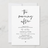 De ochtend erna, nasleep bruiloftbrunch kaart (Voorkant)