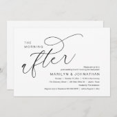 De ochtend erna, nasleepfeest brunchviering kaart (Voorkant / Achterkant)