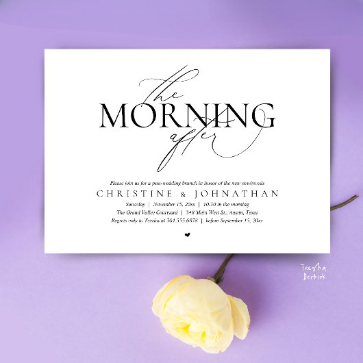De Ochtend Erna, Post Bruiloft Brunch Echtscheidin Kaart