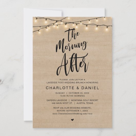De ochtend erna, Post bruiloft brunch Kaart (Voorkant)