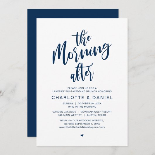 De ochtend erna, Post bruiloft brunch Kaart (Voorkant / Achterkant)