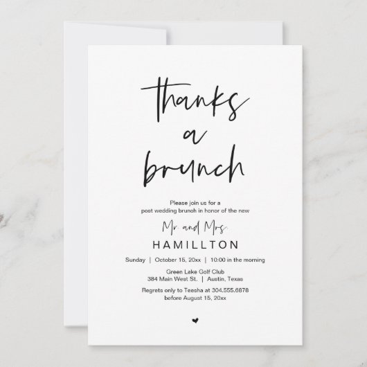 De Ochtend Erna, Post Trouw Brunch Kaart (Voorkant)