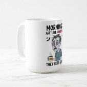 De ochtend is als een vampier koffiemok (Voorkant links)