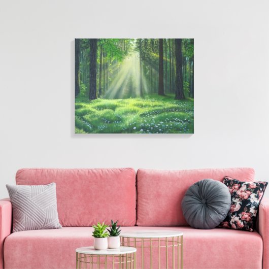 "De ochtend is gebroken" Canvas Afdruk (Insitu (Woonkamer))