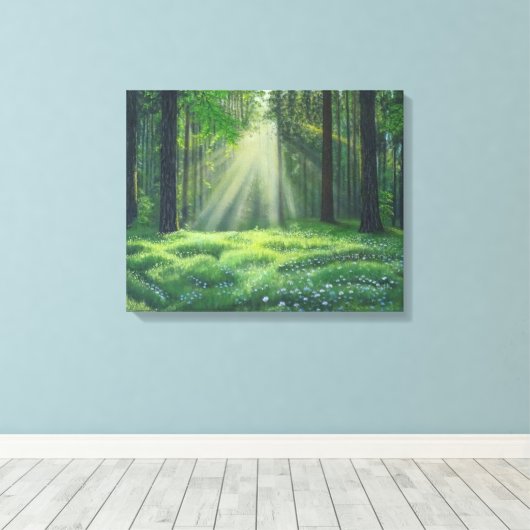 "De ochtend is gebroken" Canvas Afdruk (Insitu (Houten vloer))